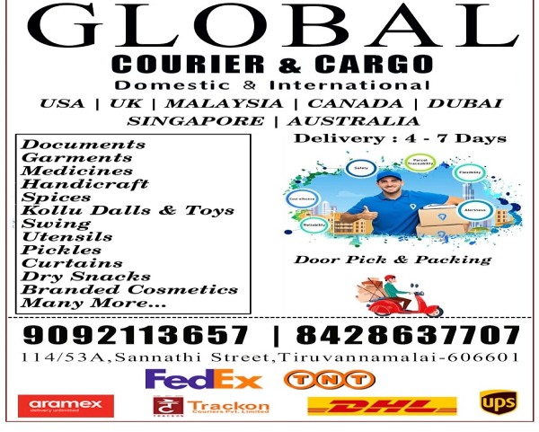 Global Courier and Cargo in Tiruvannamalai