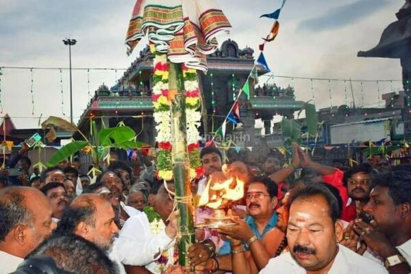 அருணாசலேஸ்வரர் திருக்கோவிலில் திருக்கார்த்திகைதீபத் திருவிழாவை முன்னிட்டு பந்தக்கால் நடும் விழா!