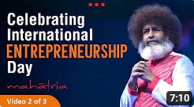 Mahatria Ra Celebrating International Entrepreneurship Day - Video 2