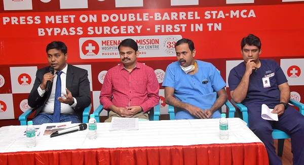 First time in Tamil Nadu, Meenakshi Mission Hospital performed Double- Barrel STA-MCA Bypass Surgery