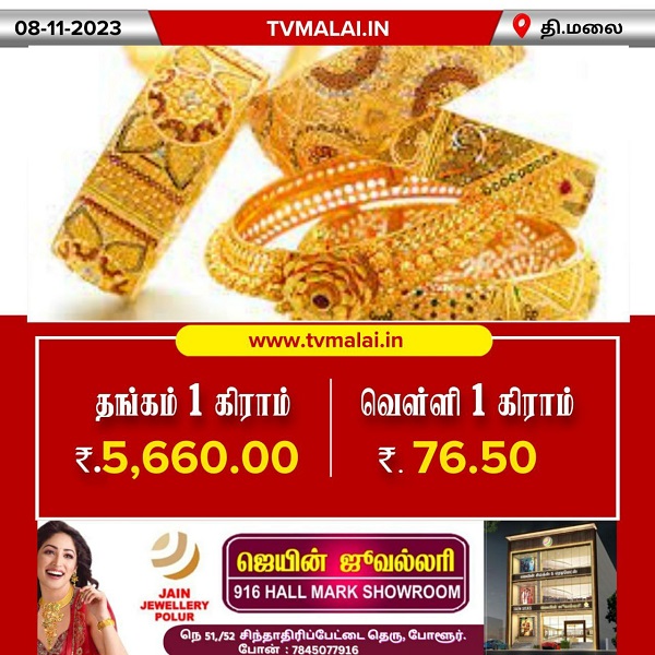 Gold Rate Decreased Today Morning (08.11.2023)