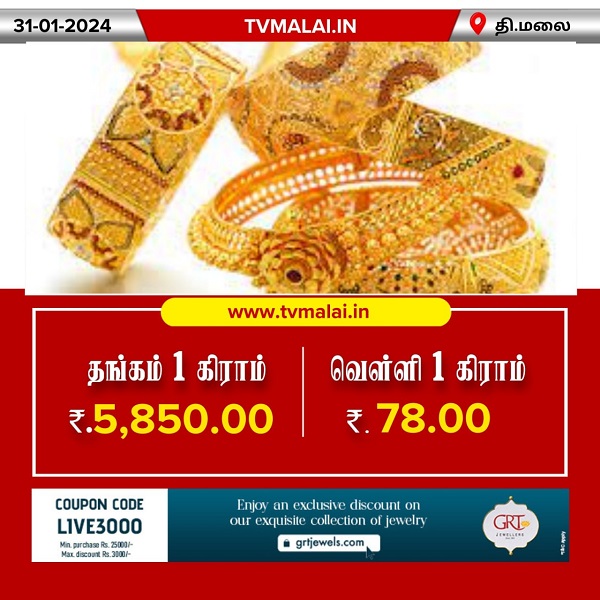 Gold Rate Decreased Today Morning (31.01.2024)