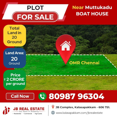 Plot for Sale Near Muttukadu Boat House!