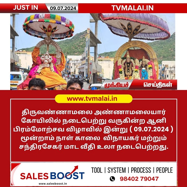 திருவண்ணாமலை அருள்மிகு அருணாசலேஸ்வரர் திருக்கோயில் ஆனி பிரம்மோற்சவம் – Day 3