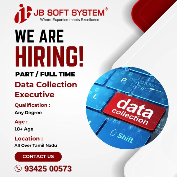 JB Soft System is Hiring For Part/Full Time Data Collection Executive