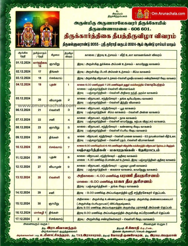 திருக்கார்த்திகை தீபத் திருவிழா – 2024